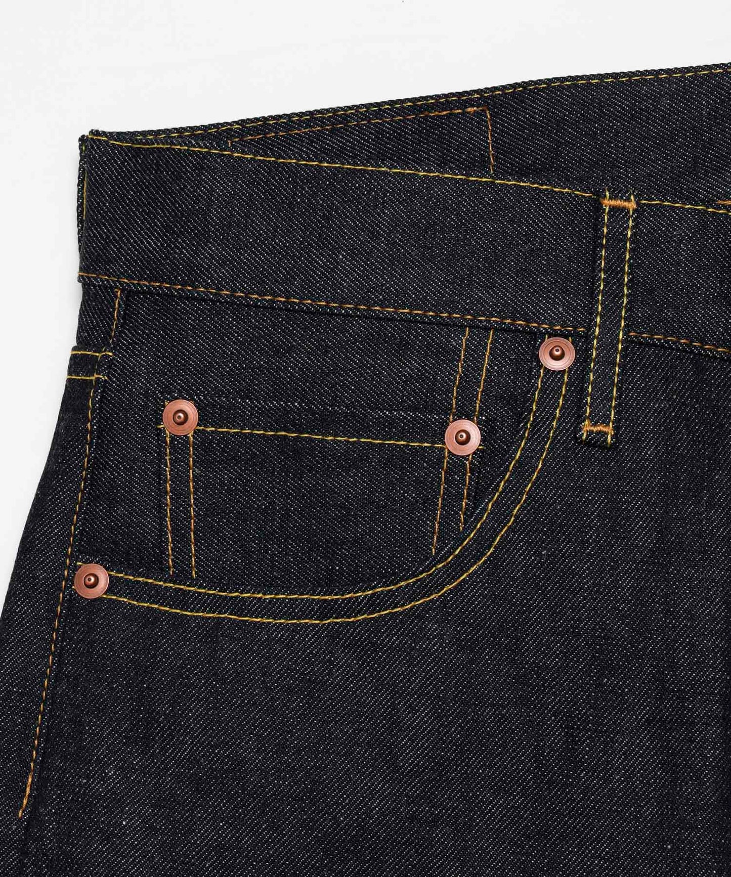 RIGID DENIM WIDE STRAIGHT JEANS