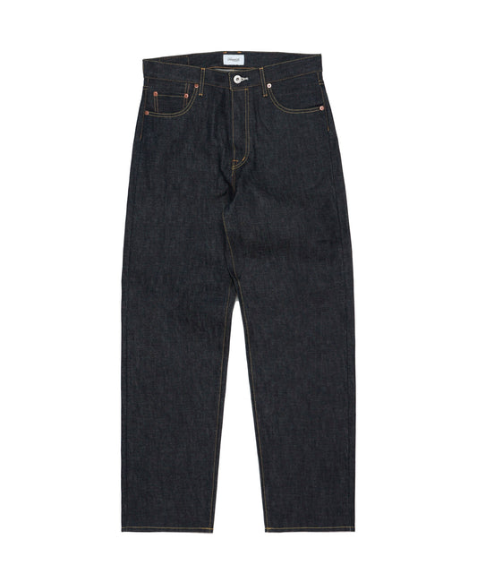 RIGID DENIM WIDE STRAIGHT JEANS