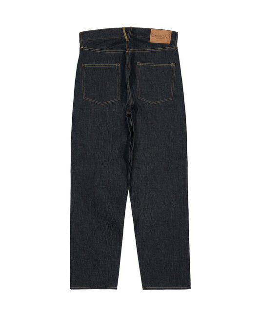 RIGID DENIM WIDE STRAIGHT JEANS